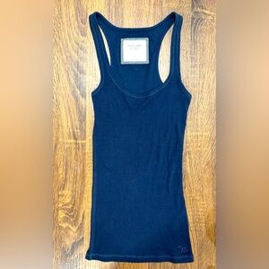 Y2K Abercrombie & Fitch Ribbed Racerback Tank Top Navy Women’s size XS